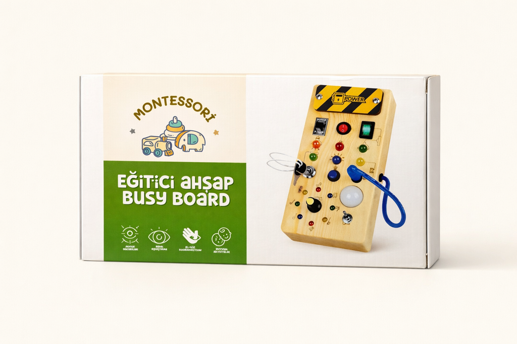 Montessori Kids | Eğitici Ahşap Busy Board