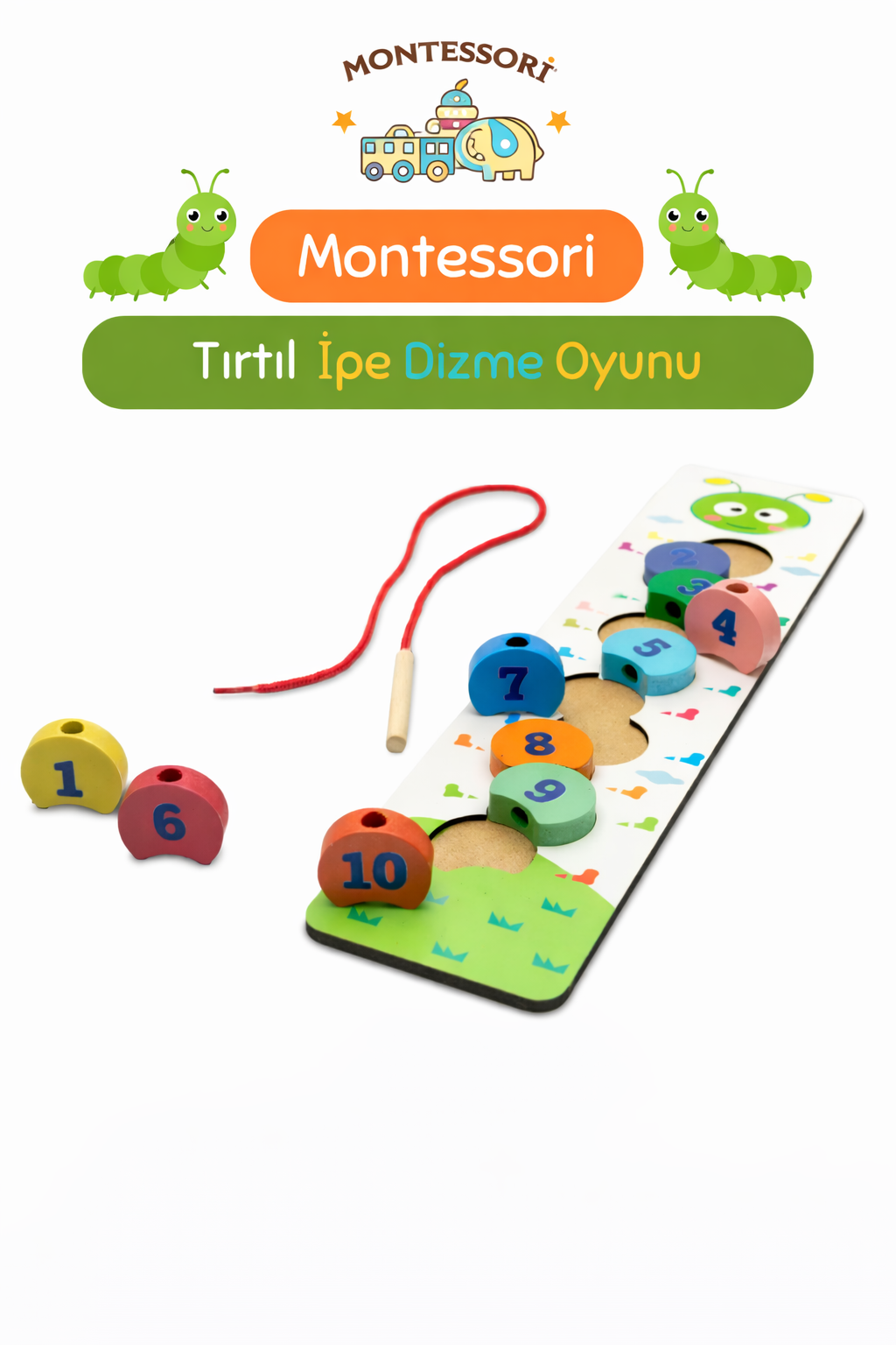 Montessori Kids | Tırtıl Dizme Oyunu